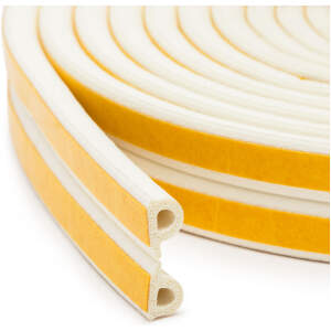 Afbeelding van Tochtstrip wit 6 m - zelfklevende P-profiel rubber afdichting voor ramen en deuren (2-5,5 mm) [11597WH] -