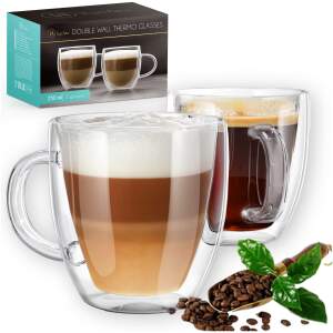 Afbeelding van Vog&Arths - Dubbelwandige Glazen - Theeglazen - 250 ml - 2 stuks - Latte Macchiato / Cappucino Glazen -