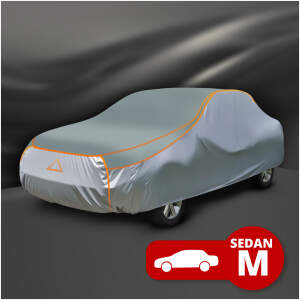 Afbeelding van Autohoes Hagelbescherming Sedan M - 431x165x120 cm - 150D Oxford met EVA Schuim, Zijklep & Reflecterende