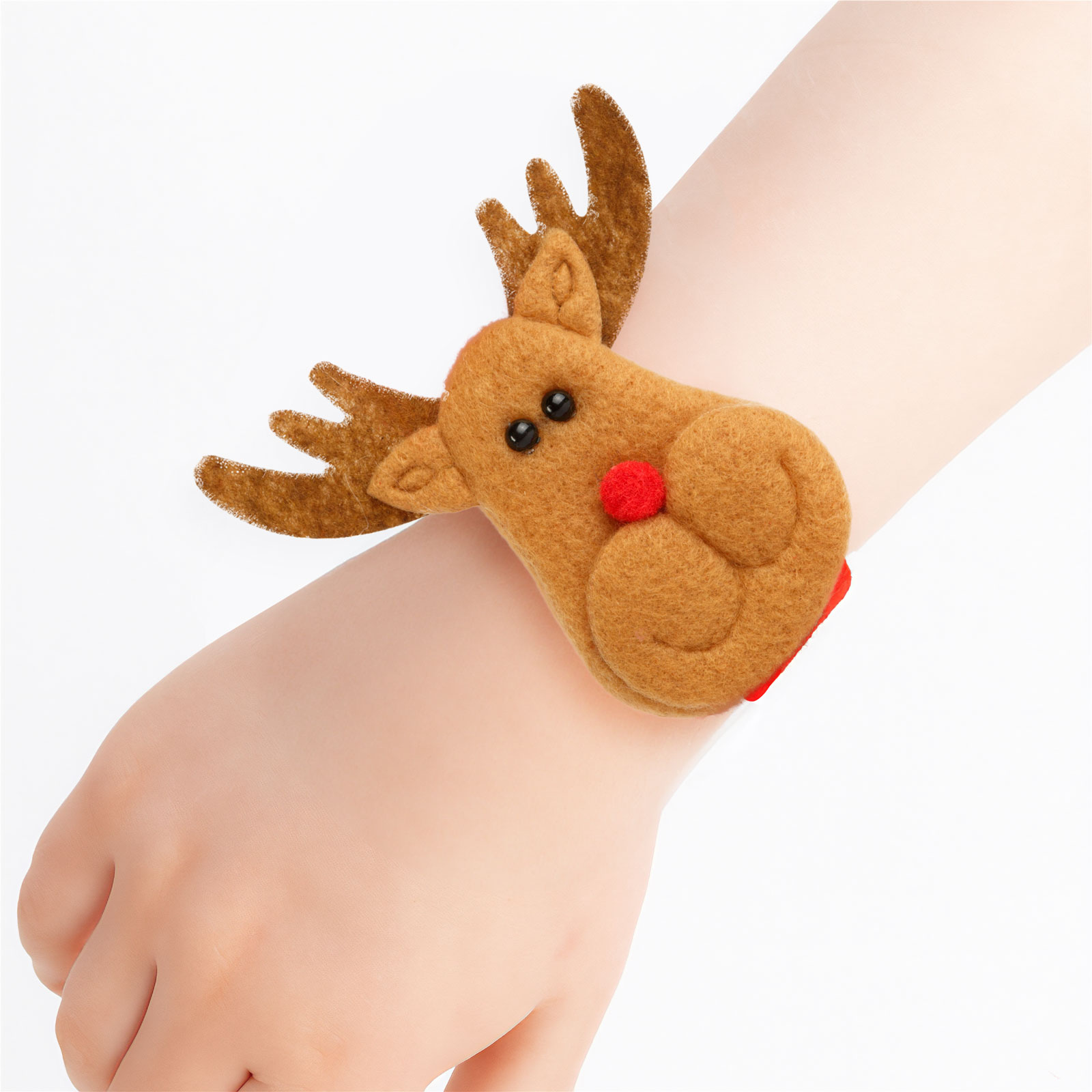 Afbeelding van Kerst Armband & Haar Donut – Rendier – 2-in-1 Accessoire (Armband Of Knotmaker) – Zacht En Flexibel