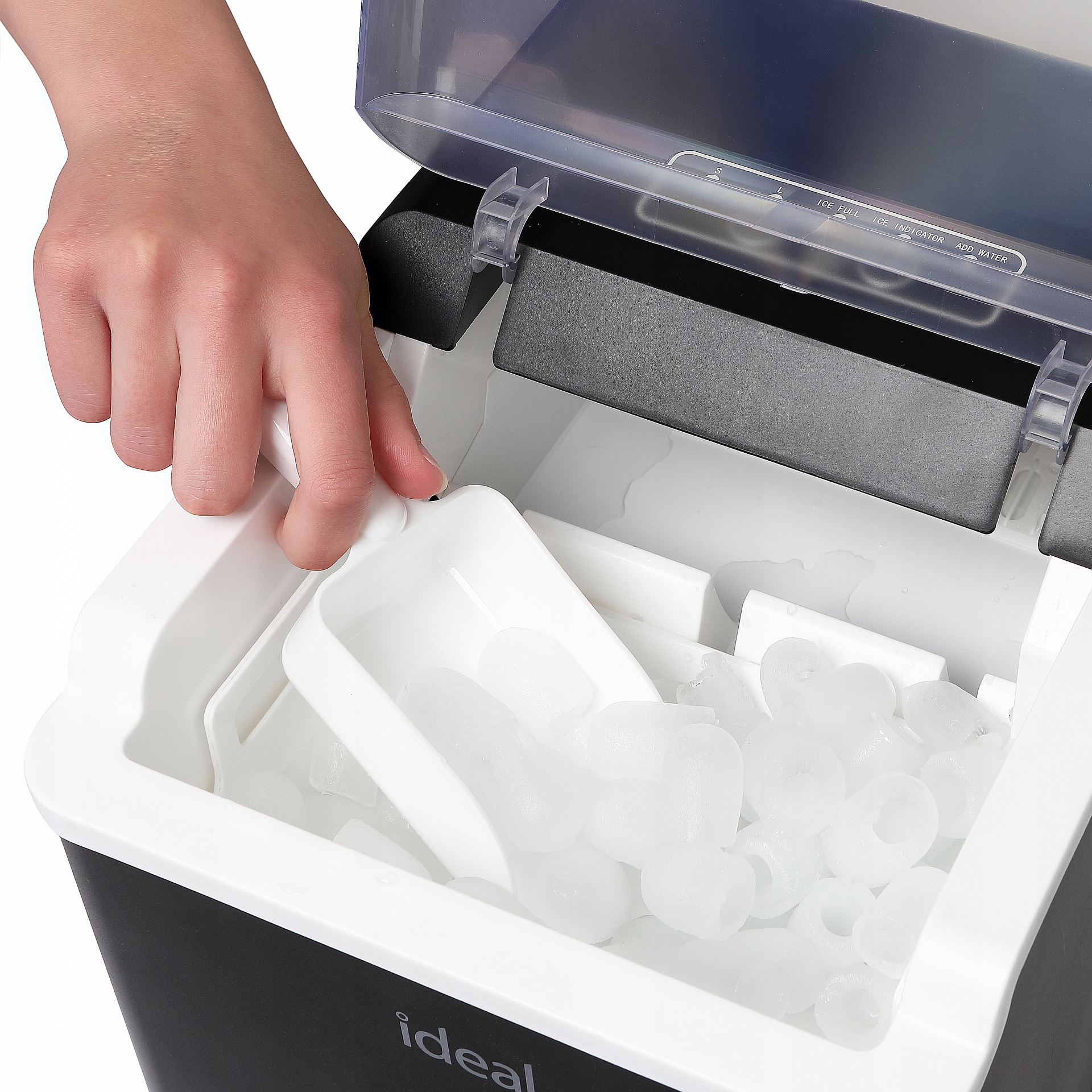 Afbeelding van ELDOM - Ideal IJsmachine / Ijsblokjes Machine met Deksel– 12 kg/24 u – 100 W – 1,3 L reservoir