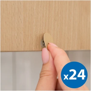Afbeelding van Zelfklevende schroefafdekkers / stickers / plakkers - 13 mm - eikenhout - 24 stuks [56214B] - fb3b 2ce6 4962