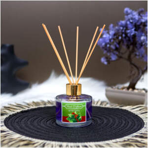 Afbeelding van Geurstokjes / Geurdiffuser - 100 ml stijlvolle geurverspreider in glazen fles - "winterbes" - 100