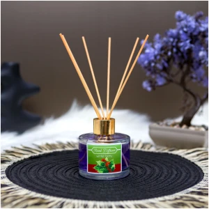 Afbeelding van Geurstokjes / Geurdiffuser - 100 ml stijlvolle geurverspreider in glazen fles - "winterbes" - 100