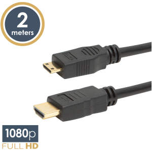 Afbeelding van Mini HDMI Kabel 2m - HDMI naar Mini HDMI Plug, 1080p, Goud Plated [20318] - fc38 8520 4a76 9059 da77d6d0cc50 1