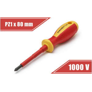 Afbeelding van Geïsoleerde Kruiskop Schroevendraaier PZ1 x 80 mm - 1000V, Magnetische Punt, VDE-getest [10571] - fc55 fb2a