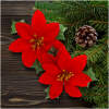 Afbeelding van Poinsettia Kerstbloem - Glinsterend Rood - 13 x 13 cm - 2 stuks per set [58967] - fd0b 8be3 435e 9b78