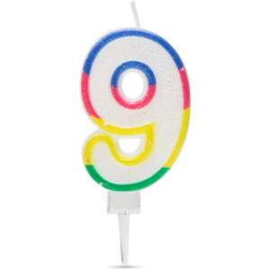 Afbeelding van Verjaardagskaars Cijfer 9 voor Taart, Decoratie en Cadeau, 7x4 cm [56181-9] - fd44 7541 474d bda4