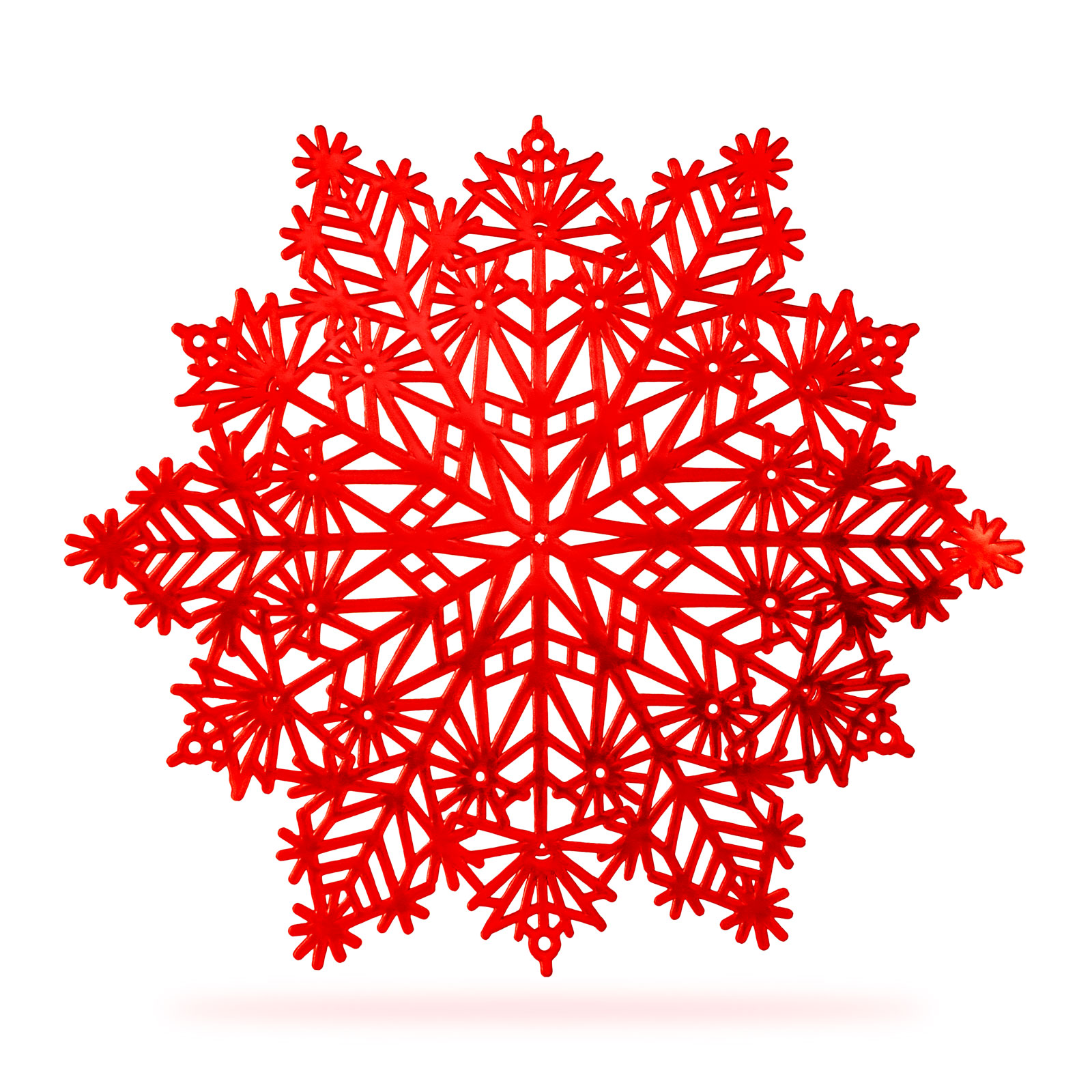 Afbeelding van Siliconen Pannenonderzetter En Placemat Sneeuwvlok – Rood – Voor Pannen Borden En Schalen –