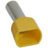 Afbeelding van 100x Geïsoleerde Dubbele Adereindhuls 2×6,0 Mm² Geel – Cord End Terminal Voor Dubbele Bedrading –