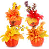 Afbeelding van Herfstdecoratie – Pompoen – Met Bloemen & Bessen – 4 Designs (Willekeurig 1 stuk) – 8 × 10 cm 1