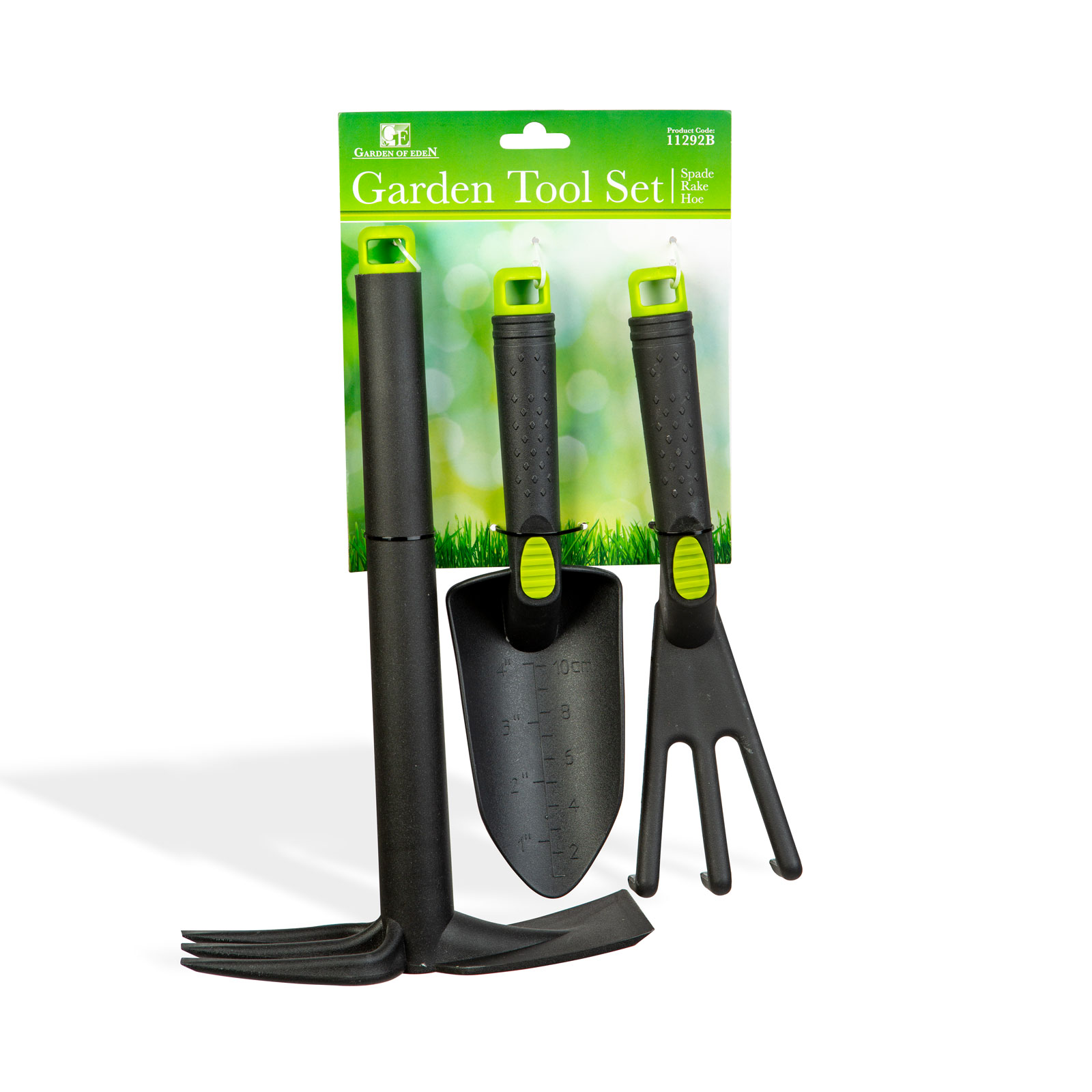 Afbeelding van Tuinset Handgereedschap – Set Van 3 Stuks (Schep, Hark En Schoffel) – Kunststof Handvat – Voor