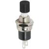 Afbeelding van 5x Zwarte Drukknop Schakelaar Rond – Inbouw Push Button OFF-(ON) – 1 Circuit 1,5A 250V – Soldeerbare