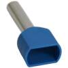 Afbeelding van 100x Geïsoleerde Dubbele Adereindhuls 2×2,5 Mm² Blauw – Cord End Terminal Voor Dubbele Bedrading –