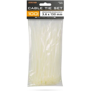 Afbeelding van 100x Kabelbinders Transparant 150 X 3,6 Mm – Nylon 66 Zelfsluitende Cable Ties – Smalle Tie Wraps Voor