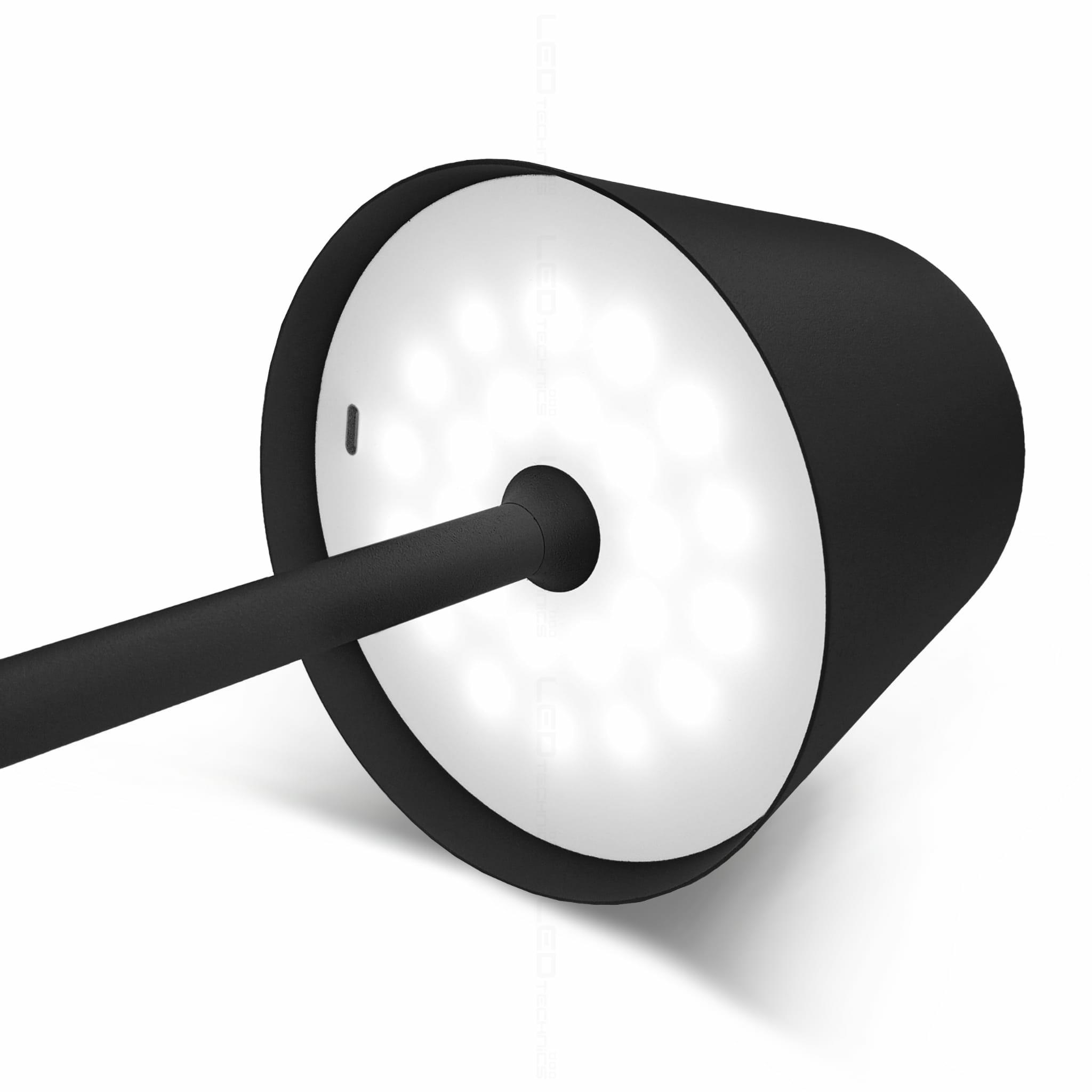 Afbeelding van Draadloze LED Bureau Lamp met Touch Dimmer – Oplaadbare Tafellamp op Batterij met USB – 3W LED 270 Lumen