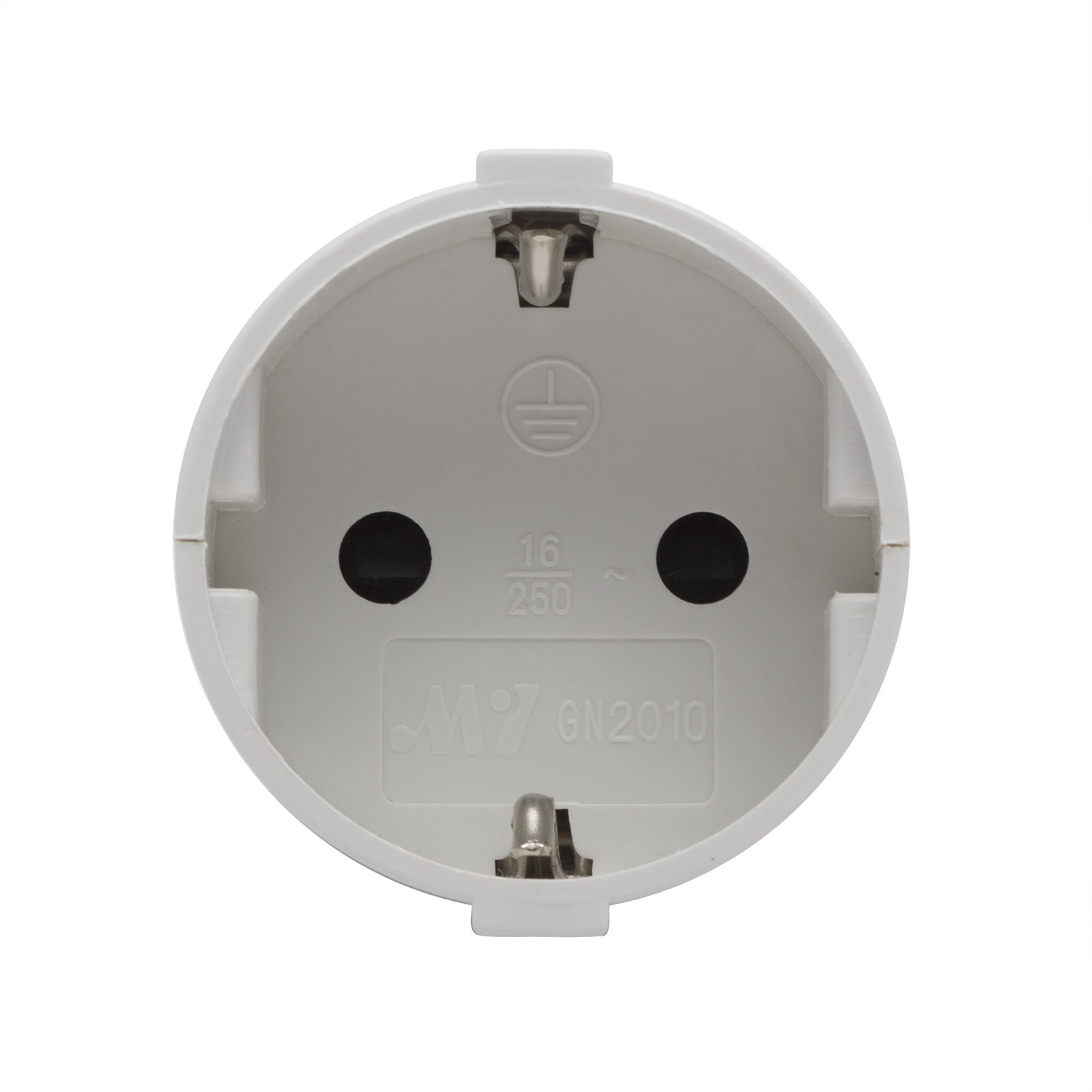 Afbeelding van Inline Contra Stekker Wit – Losse In-Line Stopcontact – AC Socket 230V 16A – Montagebare Contra Stekker
