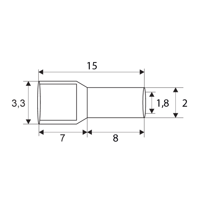 Afbeelding van 100x Geïsoleerde Adereindhuls 1,5 Mm² Zwart – Cord End Terminal Met Zwarte Isolatie – Draad Eindhuls