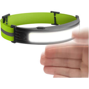 Afbeelding van COB LED Hoofdlamp - 350 Lumen - Gebarenbediening - Wit/Rood Licht - 5 Modi - 800mAh Oplaadbaar - IP54 -