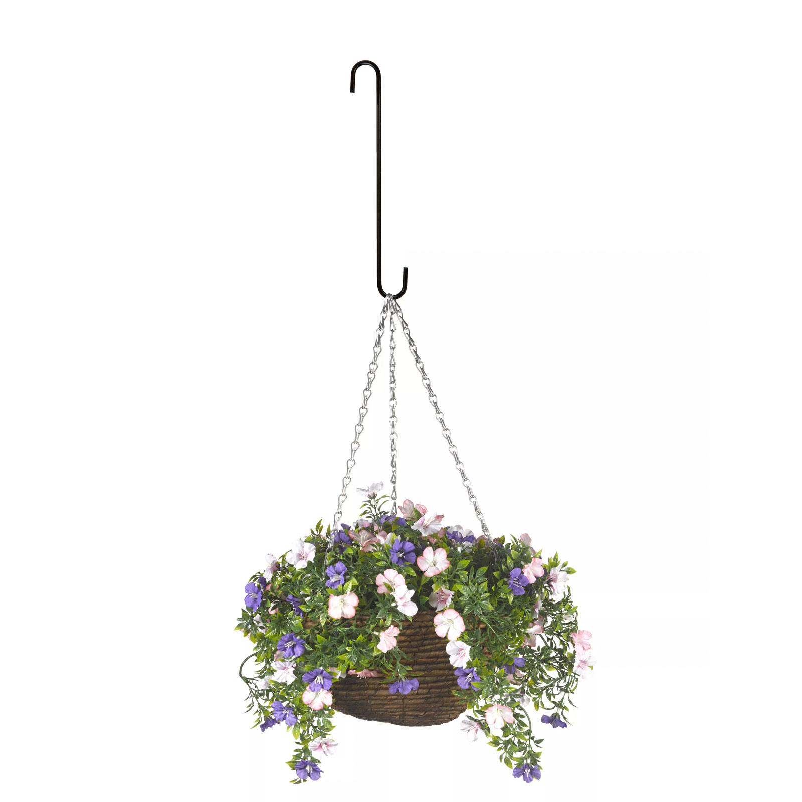 Afbeelding van Bloempot En Mand Hanger – Metalen Wandhaak Voor Bloempotten – Zwart – 30 × 4,5 cm – Dubbele Haak –