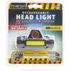 Afbeelding van Hoofdlamp - COB + SMD LED - 40-120 lm - 3 W - 1200 mAh Li-ion - MicroUSB Oplaadbaar - 2 Lichtstanden (Zaklamp