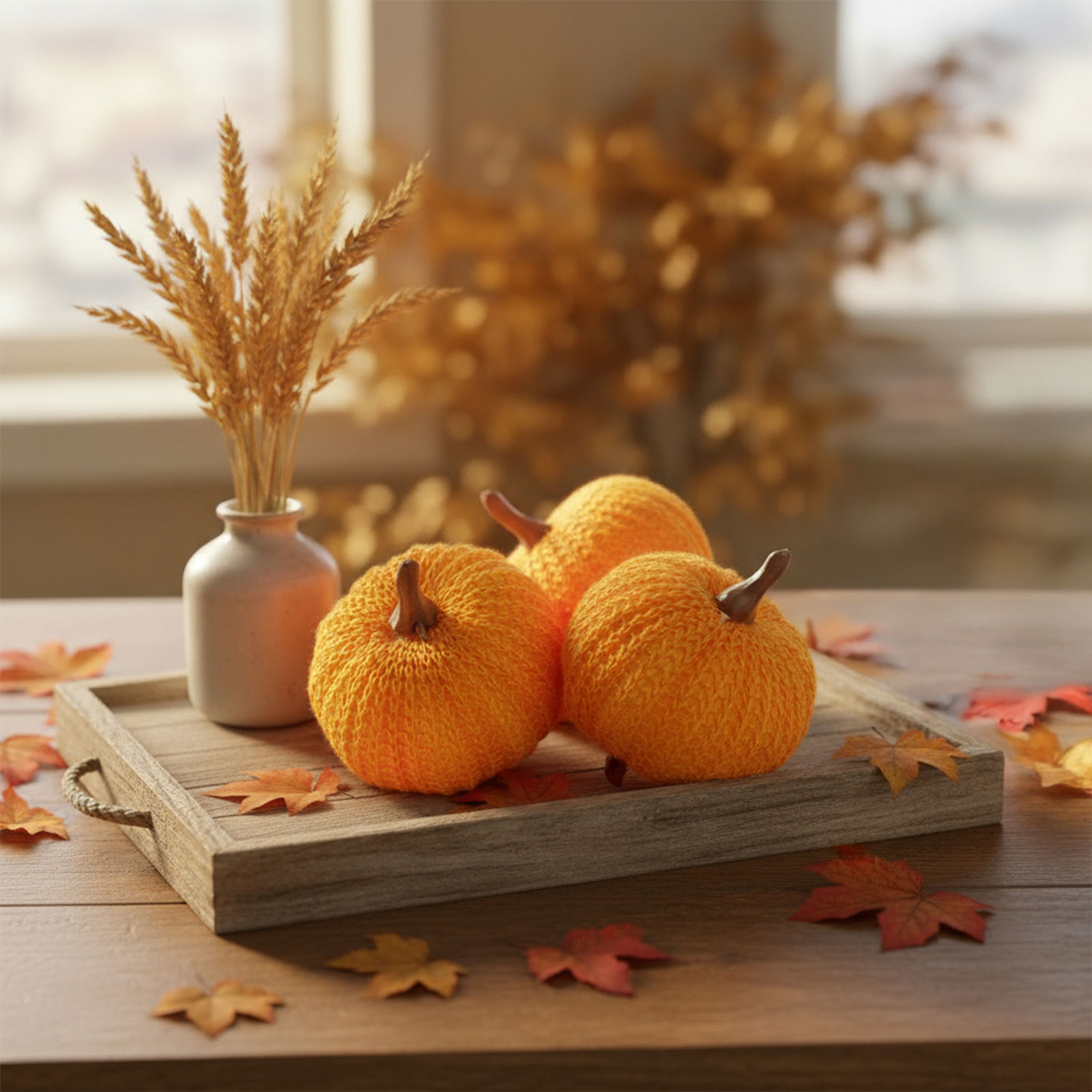 Afbeelding van 3x Herfst Decoratie – Pompoen Set – Clip-On – Oranje – 3 Stuks – Mini Pompoenen – Voor Herfst