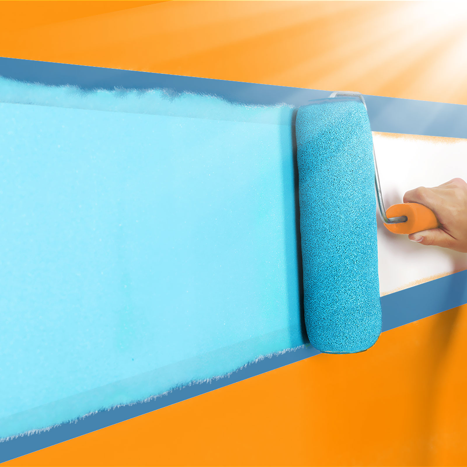 Afbeelding van Afplaktape Blauw 50 m × 36 mm – Watergedragen Maskingtape Voor Buitenwerk – UV-Bestendig Tot 14 Dagen