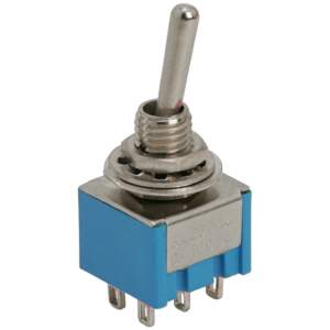 Afbeelding van 5x Tuimelschakelaar DPDT 2-Polig ON-ON – Toggle Switch 250V 3A – Inbouw Schakelaar Met 2 Circuits En 6