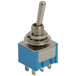 Afbeelding van 5x Tuimelschakelaar DPDT 2-Polig ON-ON – Toggle Switch 250V 3A – Inbouw Schakelaar Met 2 Circuits En 6