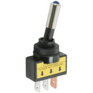 Afbeelding van 2x Tuimelschakelaar Met Blauwe LED SPST ON-OFF - Toggle Switch 12V DC 20A - Inbouw Schakelaar Met LED