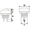 Afbeelding van 5x Inbouw Drukknop Schakelaar SPST OFF-(ON) - Momentane Push Button 250VAC 1A - Normaal Open Ronde