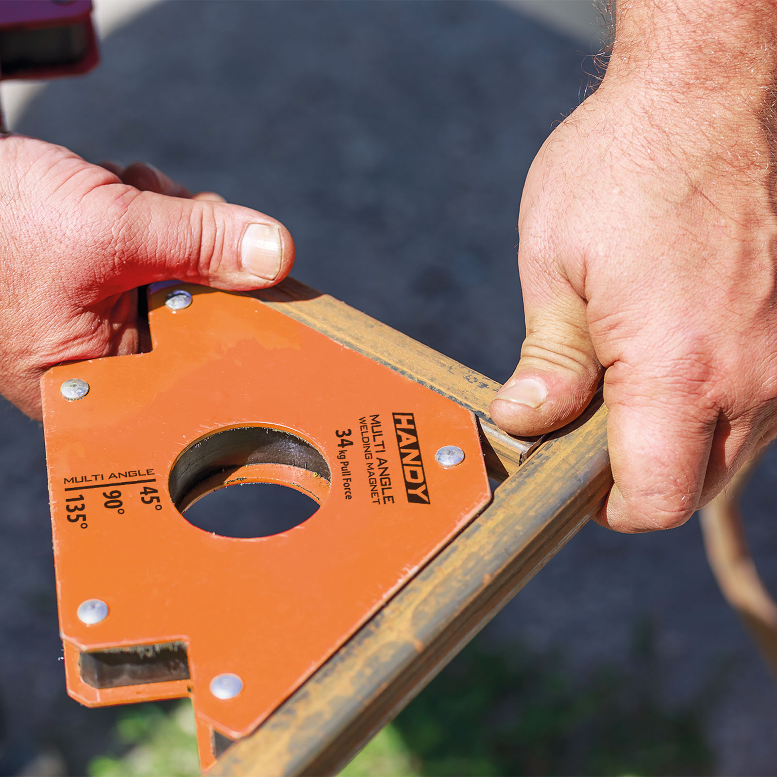 Afbeelding van Las-Magneet Max. 34 kg – Extra Sterke Hoekmagneet Voor Lassen En Metaalmontage – Fixeert Werkstukken Op