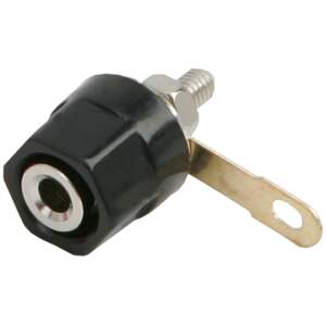 Afbeelding van 2x Banana Bus Zwart – Monteerbare Banana Socket Met Kunststof Behuizing – Banaanstekker Connector Met M4