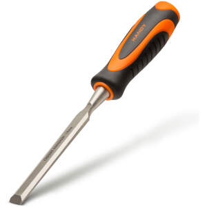 Afbeelding van Houtbeitel Met Slagkap – 14 mm – Gehard Staal HRC 57–62 – Ergonomische Rubber Handgreep –