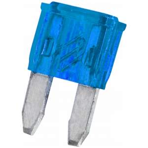 Afbeelding van 25x Mini Steekzekering Auto – 15A – Blauw – 11 X 8,6 Mm – Mini Knife Fuse – Per 25 Stuks [05365] -