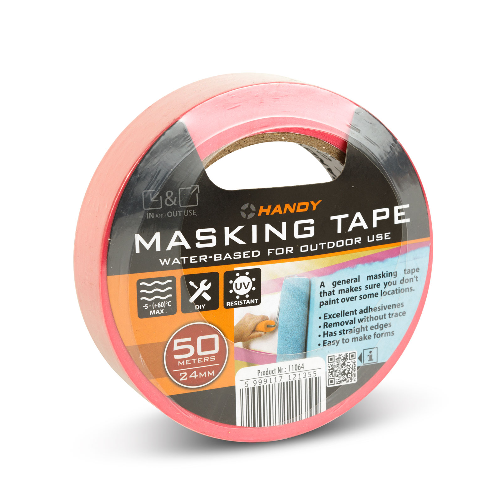 Afbeelding van Afplaktape Roze 50 m × 24 mm – Watergedragen Maskingtape Van Washi Papier – UV-Bestendig Tot 28 Dagen