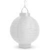 Afbeelding van 1x Papieren LED Lampion Lantaarn met 1 Witte LED – Batterijgevoed (2x AAA) – Ø 20 cm – Met Ophanghaak