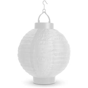 Afbeelding van 1x Papieren LED Lampion Lantaarn met 1 Witte LED – Batterijgevoed (2x AAA) – Ø 20 cm – Met Ophanghaak