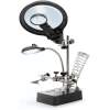 Afbeelding van Derde Hand - Soldeerhulp Met Vergrootglas En Krokodillenklemmen - Printplaat Houder Met 5 LED Verlichting En