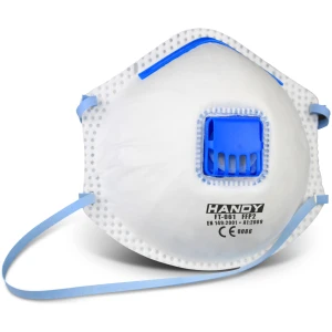 Afbeelding van Handy - 2x Stofmasker met ventiel - FFP2 stofbescherming bij slijpen, beton & houtstof | 2 stuks |
