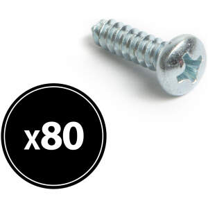 Afbeelding van 80x Spaanplaatschroef Met Bolkop 4,2 X 16 Mm – Lenskop Schroef Voor Hout – Kruiskop Houtschroef Voor