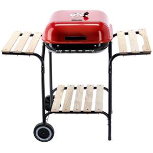 Afbeelding van Tuinbarbecue Met Wielen En Deksel – Compacte Houtskool Grill Voor Buiten – Met Ventilatieregeling,