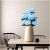 Afbeelding van Kunstplant voor Binnen - Woon & kamer Decoratie - Chrysanthemum - Blauw - 12 x 58 cm - Nepplant - 1 Stuks