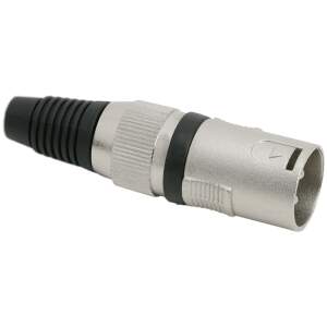 Afbeelding van 5x XLR Plug 3-Polig Mannelijk – Heavy Duty XLR 3-Pin Connector Met Trekontlasting – Metalen XLR Stekker