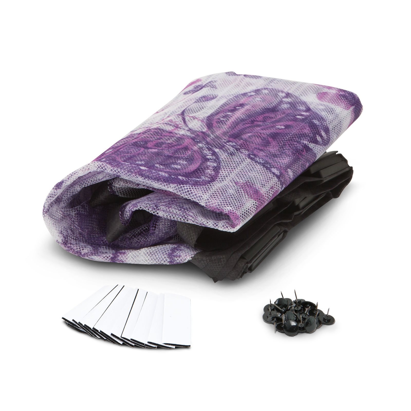 Afbeelding van Magnetisch Vliegengordijn / Hordeur Tegen Insecten – Hor met Magneten – Paarse Vlinder – 100 x 210 cm