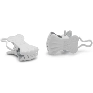 Afbeelding van Gordijn Decoratie Clips – Wit – Metalen Gordijnklemmen Zonder Runner – Set Van 10 Stuks – Voor Witte