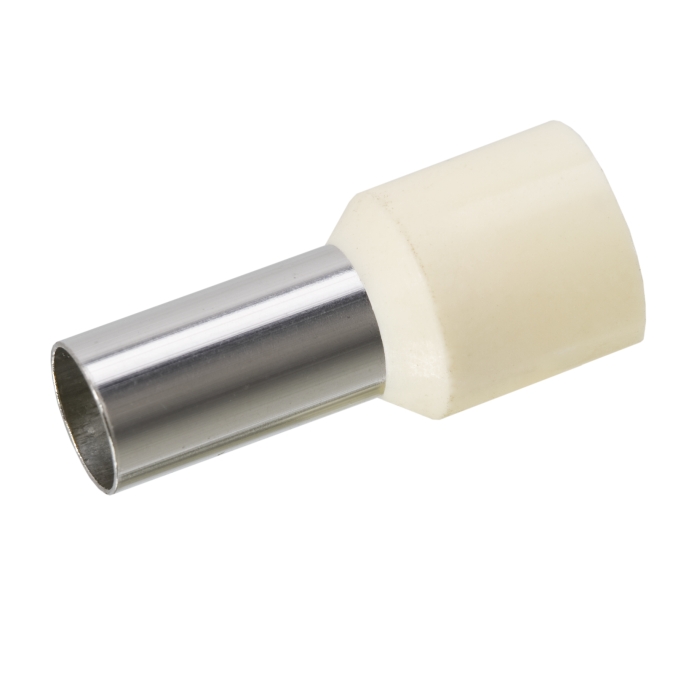 Afbeelding van 100x Geïsoleerde Adereindhuls 16 Mm² Crème / Wit – Cord End Terminal Met Crèmekleurige Isolatie –