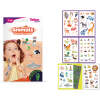 Afbeelding van Tijdelijke Tattoos Kinderen - Dierentattoo Sticker Set met Waterdieren & Jungle Dieren - 69 Stuks