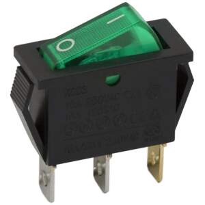 Afbeelding van 5x Verlichte Wipschakelaar SPST OFF-ON - Rocker Switch 250VAC 16A / 125VAC 20A - Inbouw Schakelaar Met Groene