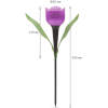 Afbeelding van Solar LED Tulp Tuinlamp – Steeklamp Op Zonne-Energie – 30 Cm – 1 LED – Automatisch Aan Bij Schemer